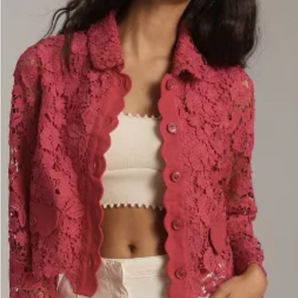 DOLAN Anthropologie Lace Lady Jacket